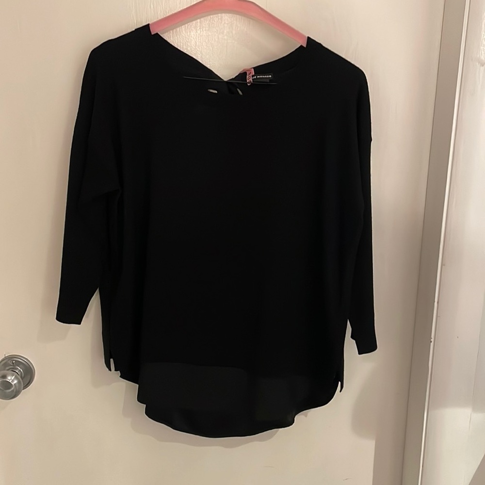 Club Monaco silk-lined sweater in black, size XS